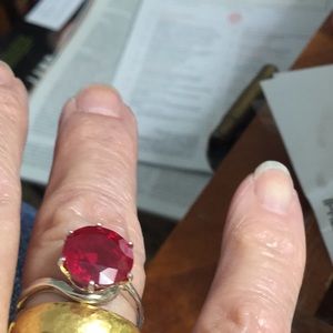 Ruby Bypass ring. 7.75